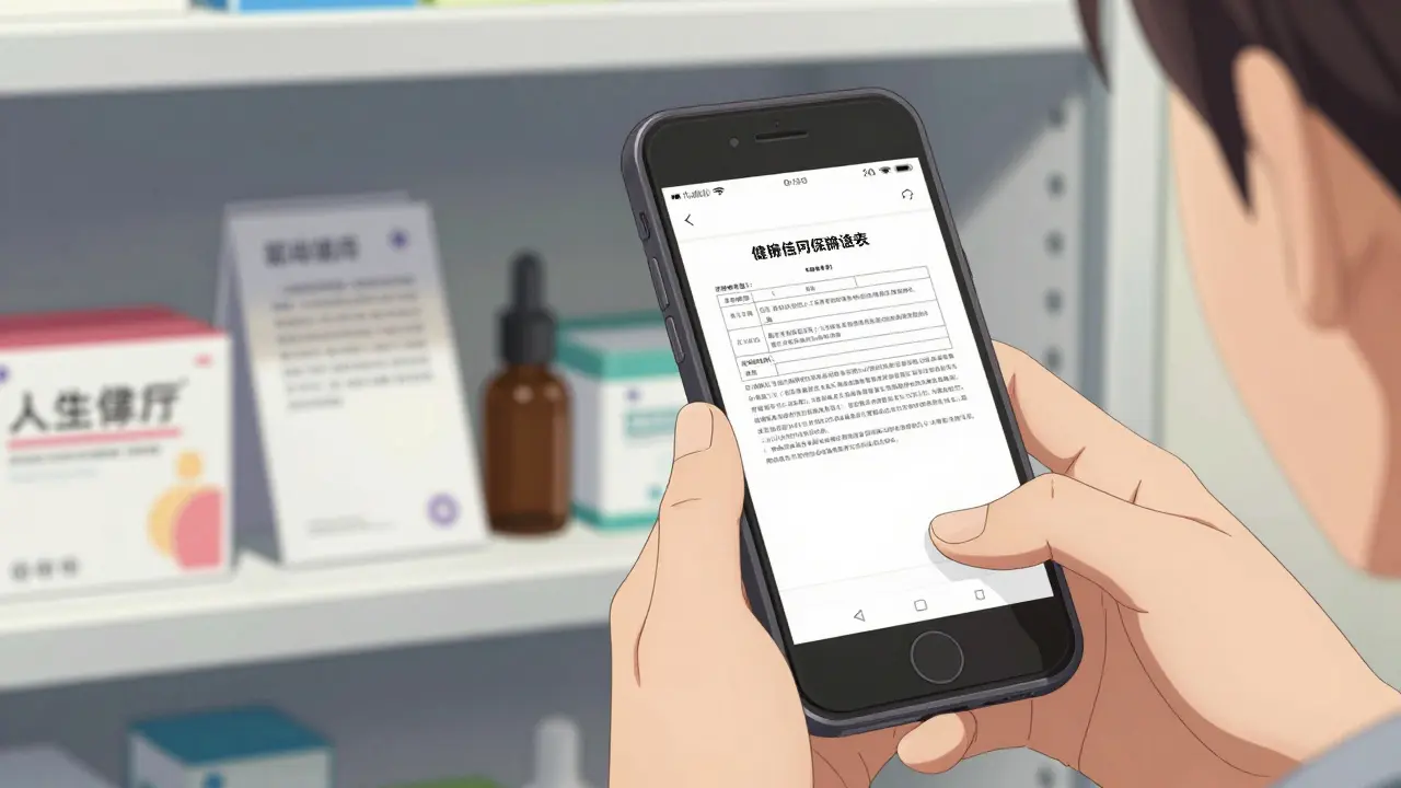 Anime style user photographing health booklet for digital record on phone